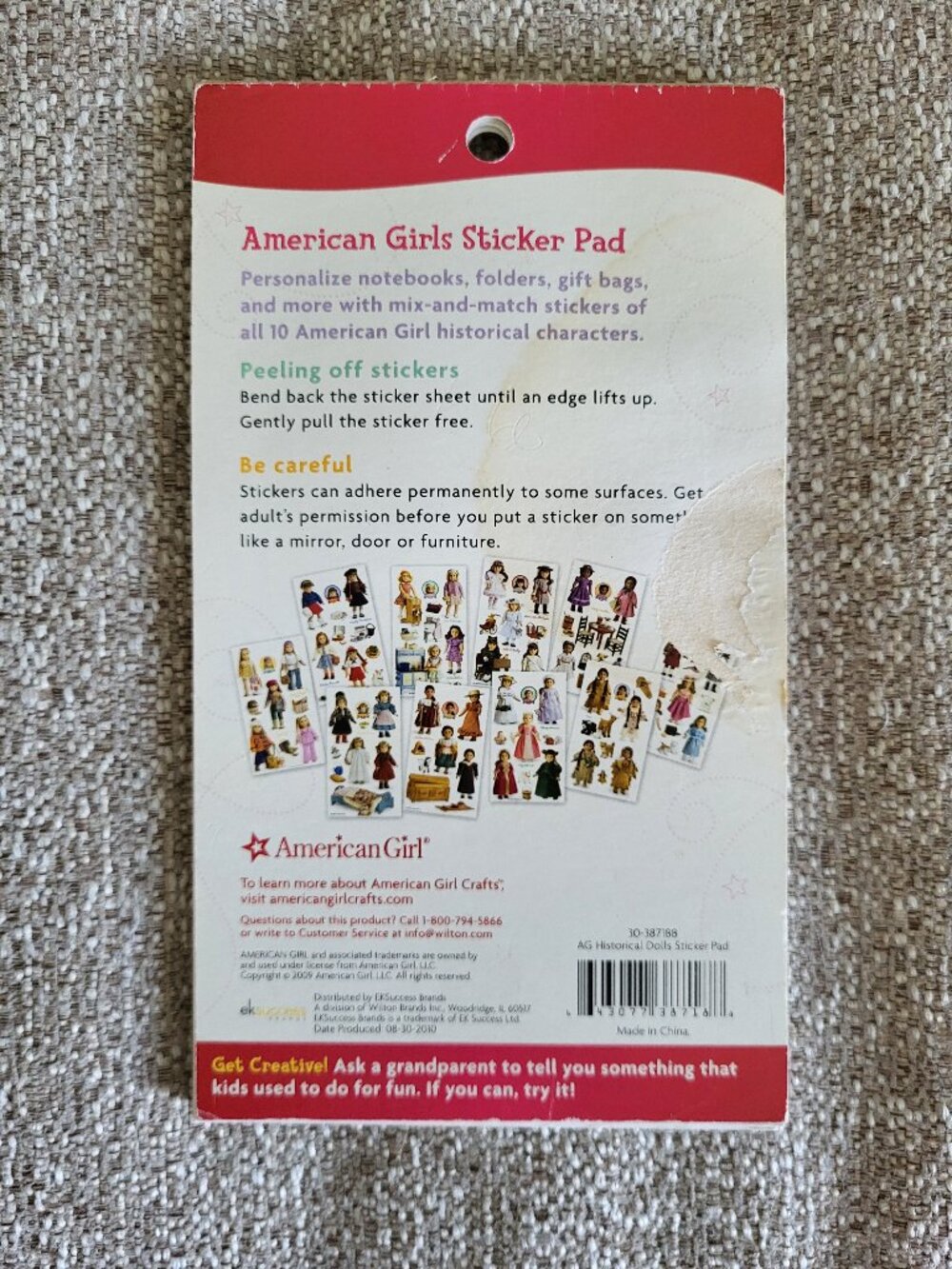 American Girl Doll Sticker Pad (2009)